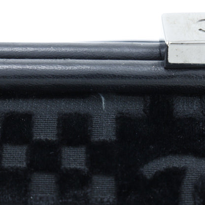 Chanel Chain Shoulder Bag Coco Mark A33096 Velour Black 2Way Chainshoulder