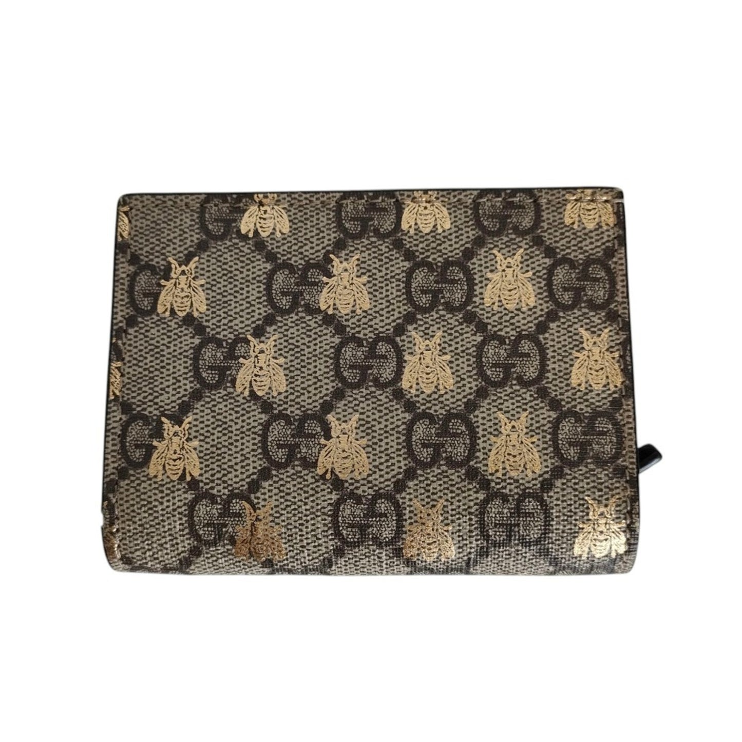 Gucci Michele Gg Supreme Bee Compact Wallet