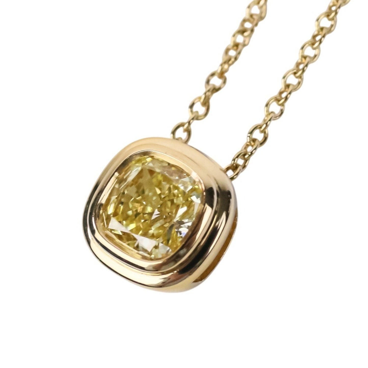 Tiffany & Co. Bizet Yellow Diamond 0.6Ct 750 Necklace In Gold