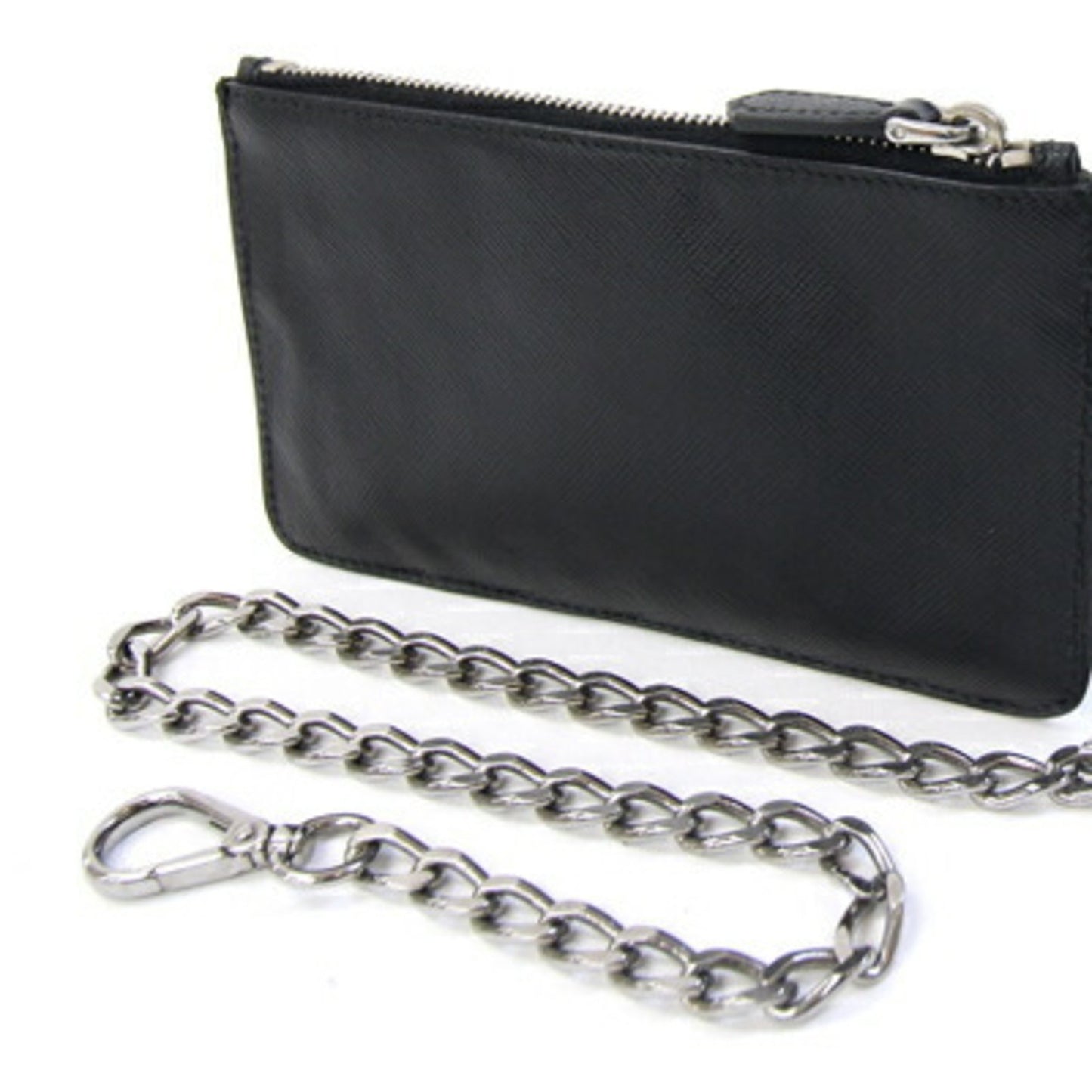 Prada Pouch 2M1273 Black Leather Coin Purse