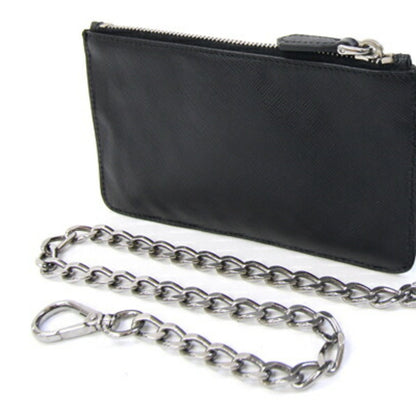 Prada Pouch 2M1273 Black Leather Coin Purse