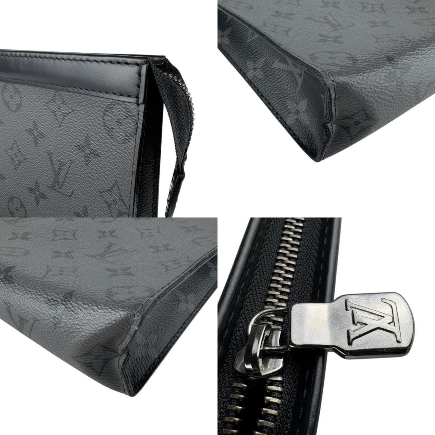 Louis Vuitton Monogram Eclipse Pochette Voyage Clutch Bag