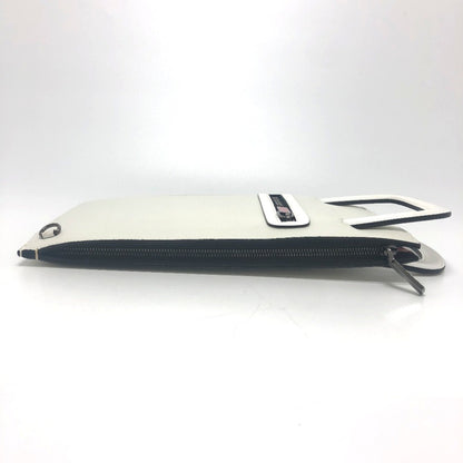 Christian Louboutin Emblem Trick Truck Bag 2Way Clutch Bag Tote Bag White Red