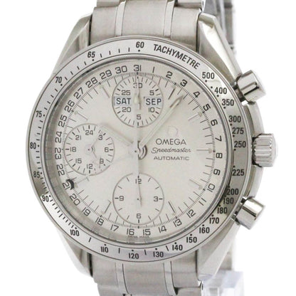 Omega Speedmaster Triple Date Steel Automatic Watch 3523.30 Polished
