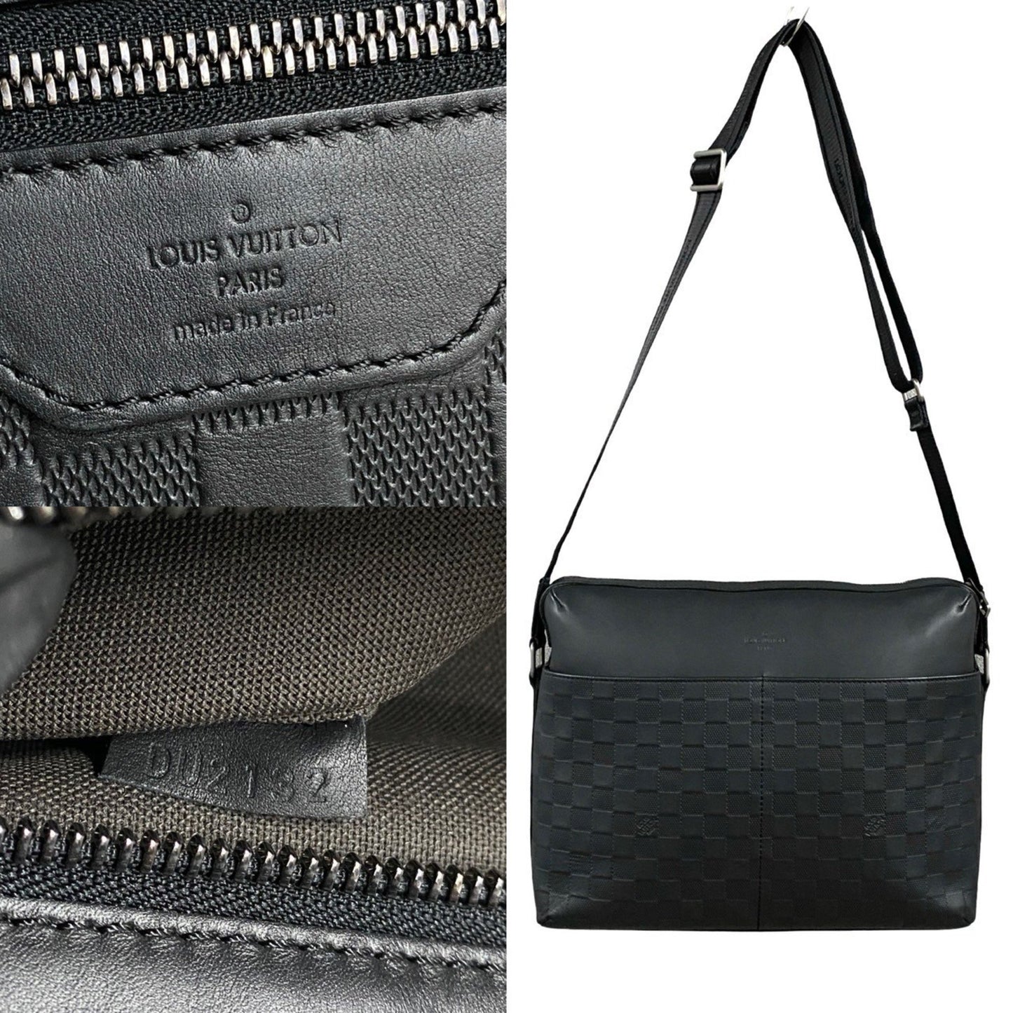 Louis Vuitton Calypso Mm Damier Infini Leather Shoulder Bag/Business Bag In Noir