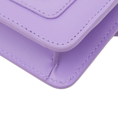 Bvlgari Serpenti Forever Business Card Case/Card Case Pouch Purple Leather