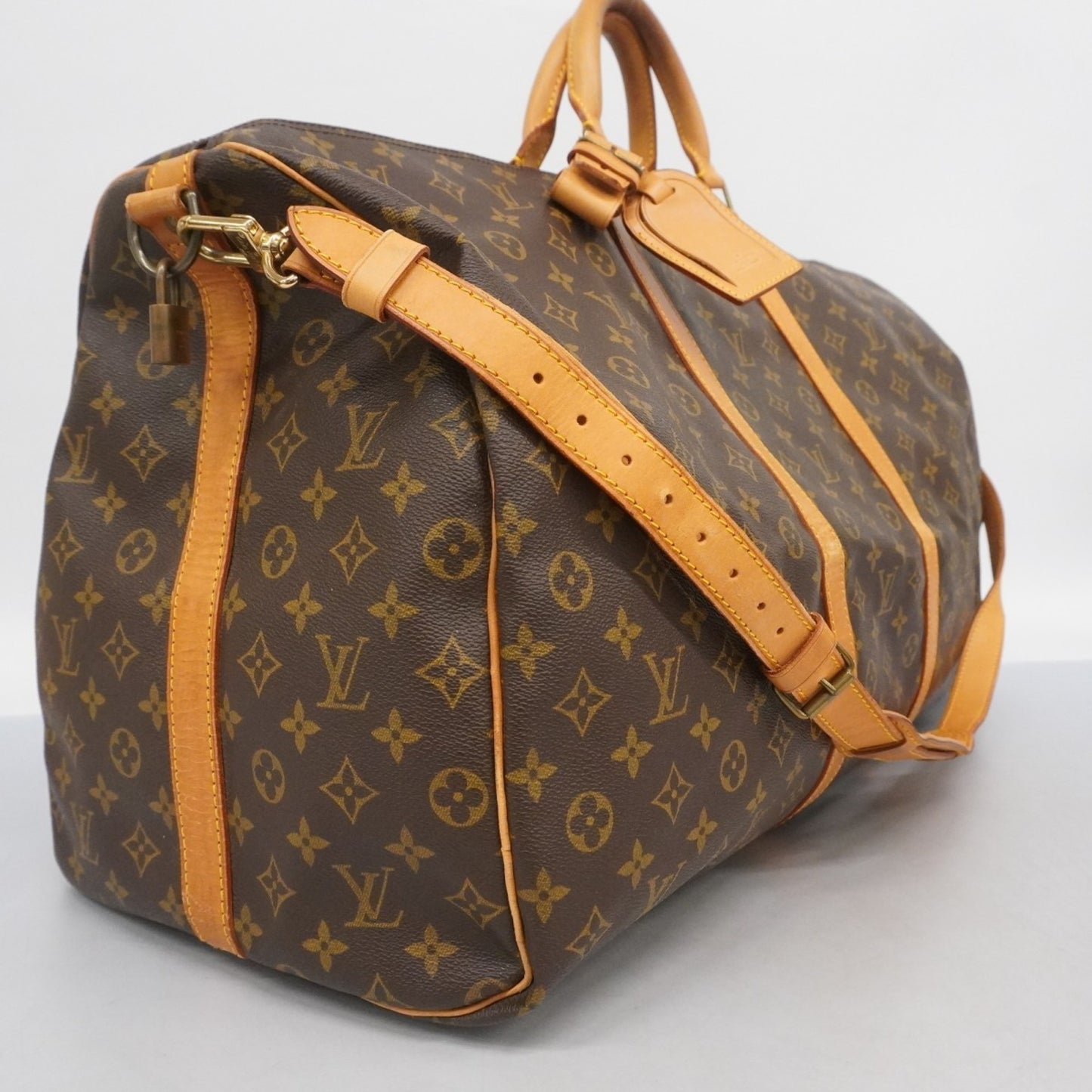 Louis Vuitton Monogram Keepall Bandouliere 60 Boston Bag M41412 Brown