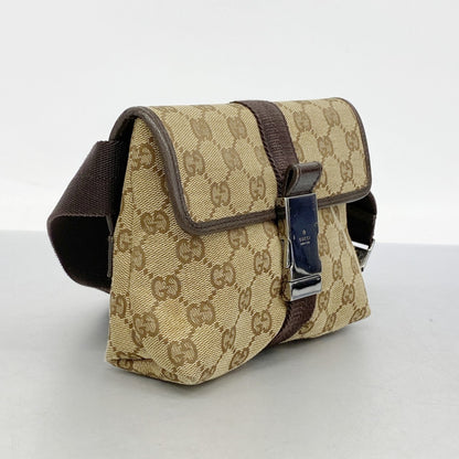 Gucci Waist Bag Gg Canvas 131236 Brown