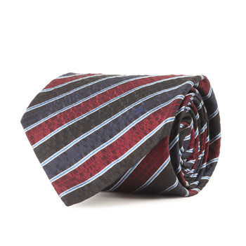 Louis Vuitton Regimental Silk Cravate Tie In Navy