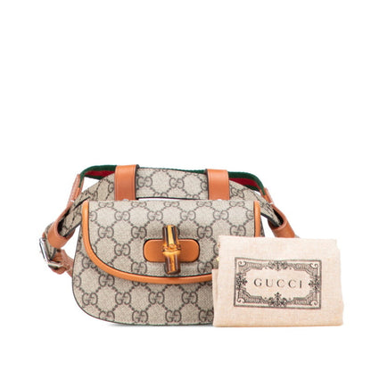 Gucci Gg Supreme Bamboo 1947 Mini Belt Bag/Waist Bag 681137 Beige Brown Pvc Leather