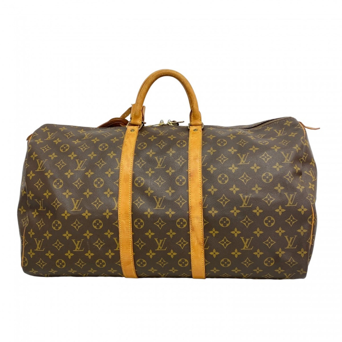 Louis Vuitton Monogram Keepall 55 Boston Bag M41424 Brown