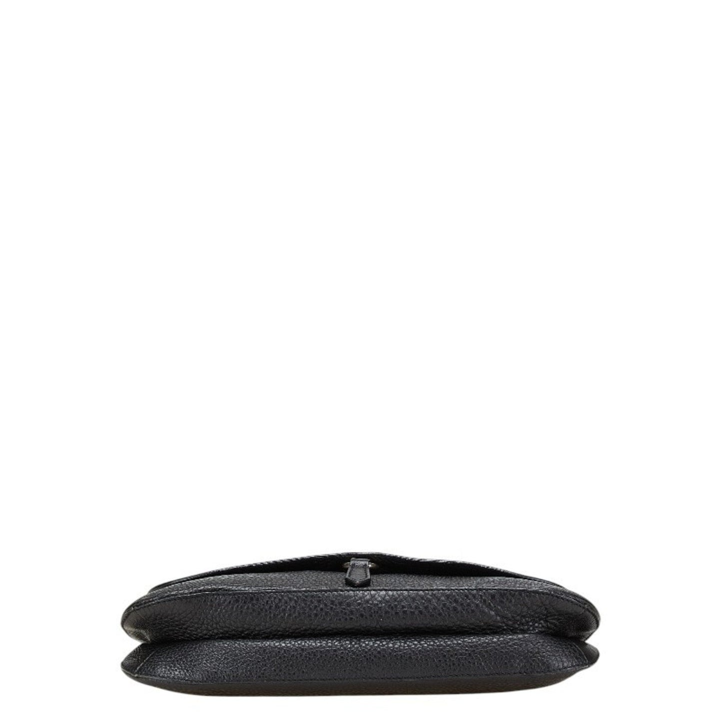 Prada Triangle Logo Plate One-Shoulder Bag Black Leather