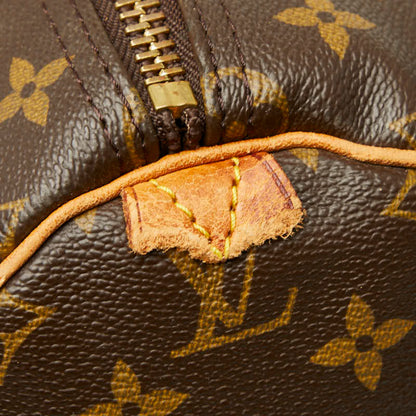 Louis Vuitton Monogram Keepall 55 Boston Bag/Travel Bag M41424 Brown Leather