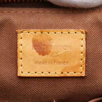 Louis Vuitton Monogram Palermo Pm Handbag Tote Bag M40145 Brown Leather