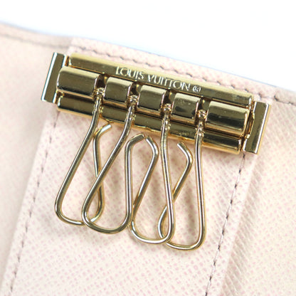 Louis Vuitton M83265 Multicle 4 Chamalow Pink Monogram 4-Ring Key Case With Box And Dust Bag