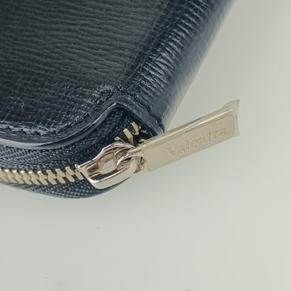 Valextra Zip-Around Card Holder V8L34 In Black Grained Calfskin For Men And Women