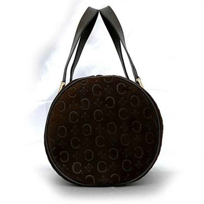 Celine Handbag F-21889 Brown C Macadam Boston Bag Suede Leather Ce00/12 Celine