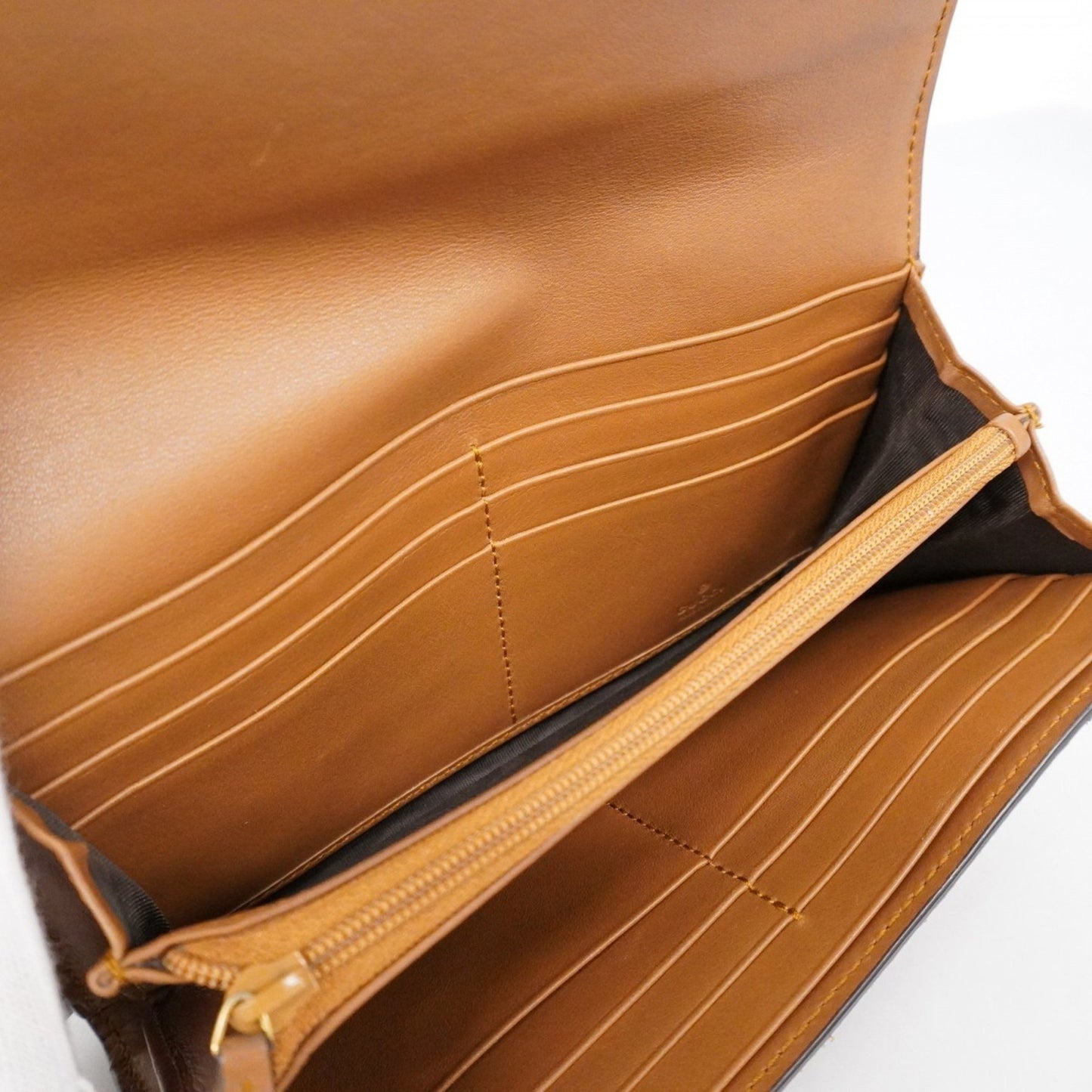 Gucci Horsebit Long Wallet 382274 Suede Brown