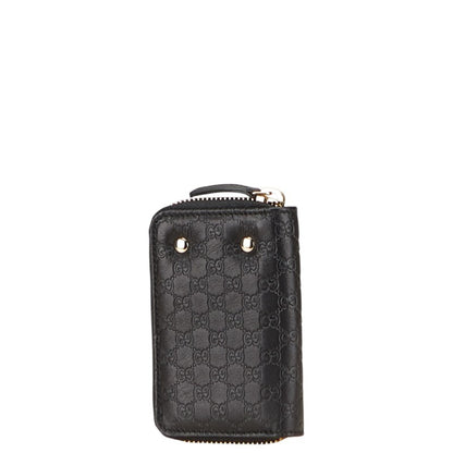 Gucci Micro Guccissima 6-Ring Key Case 322214 0959 Black Leather