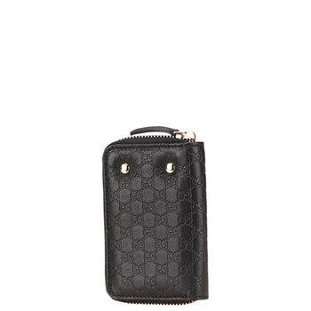 Gucci Micro Guccissima 6-Ring Key Case 322214 0959 Black Leather
