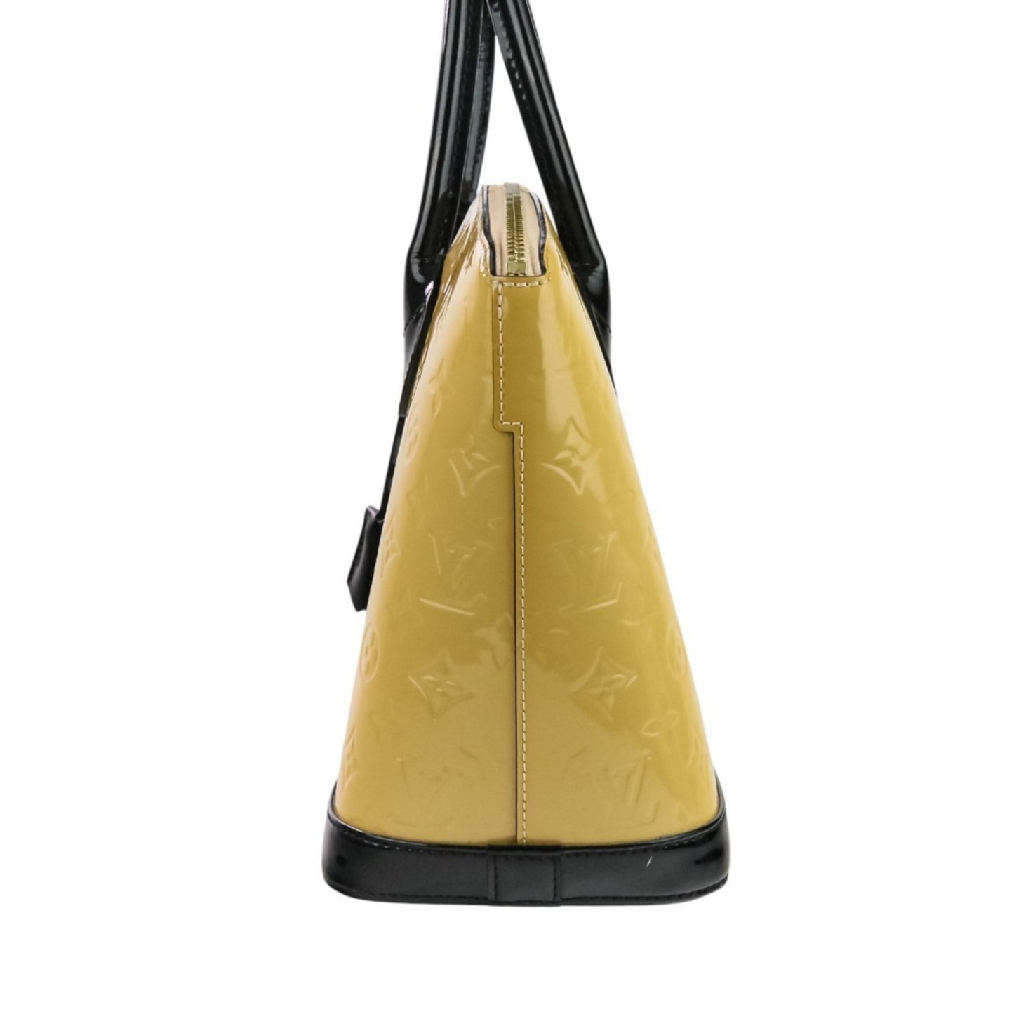 Louis Vuitton Monogram Vernis Lockit Pm Handbag M90251 Beige Black