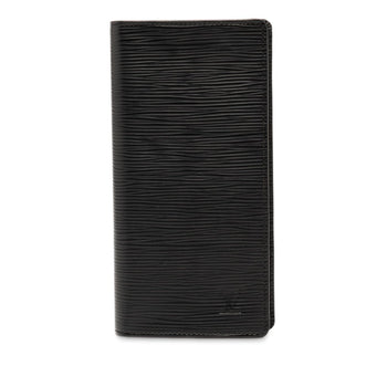 Louis Vuitton Epi Portefeuille Brazza Long Wallet M66542 Noir Black Leather