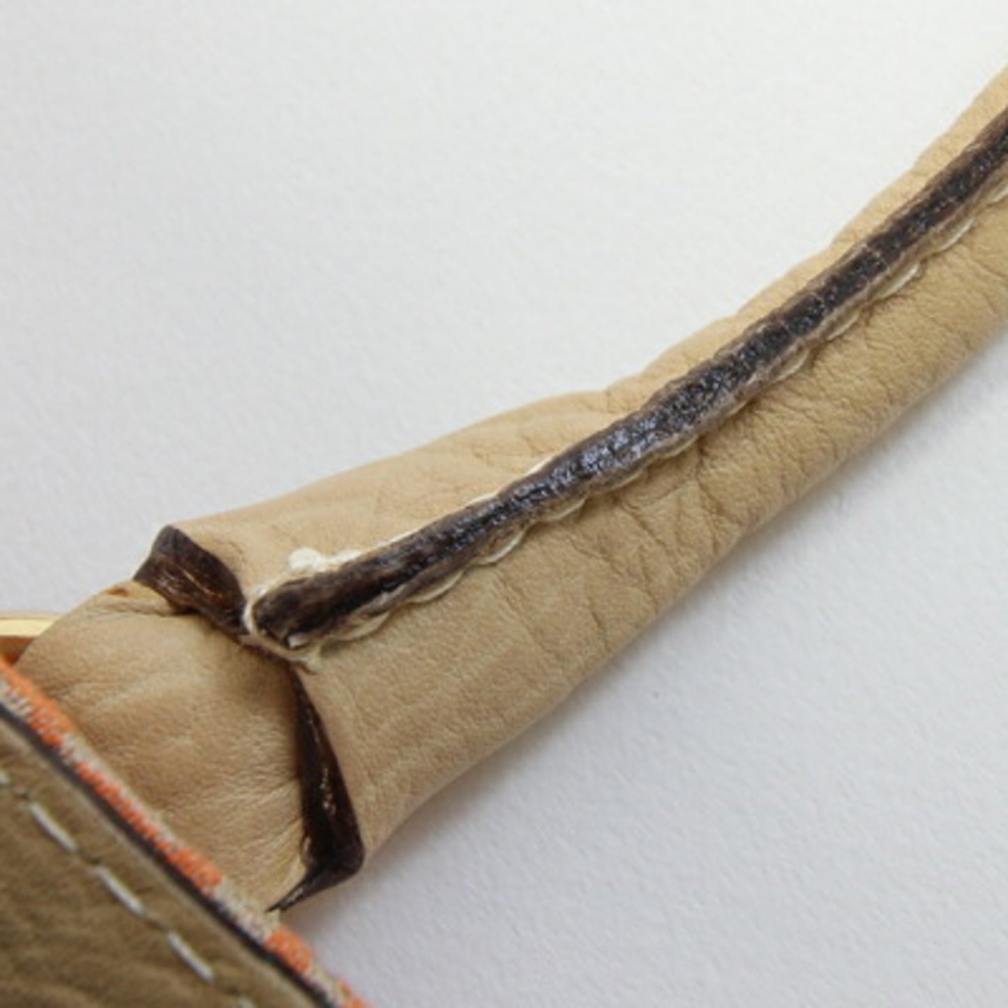 Dolce & Gabbana Tote Bag Orange Beige Canvas Leather D&G