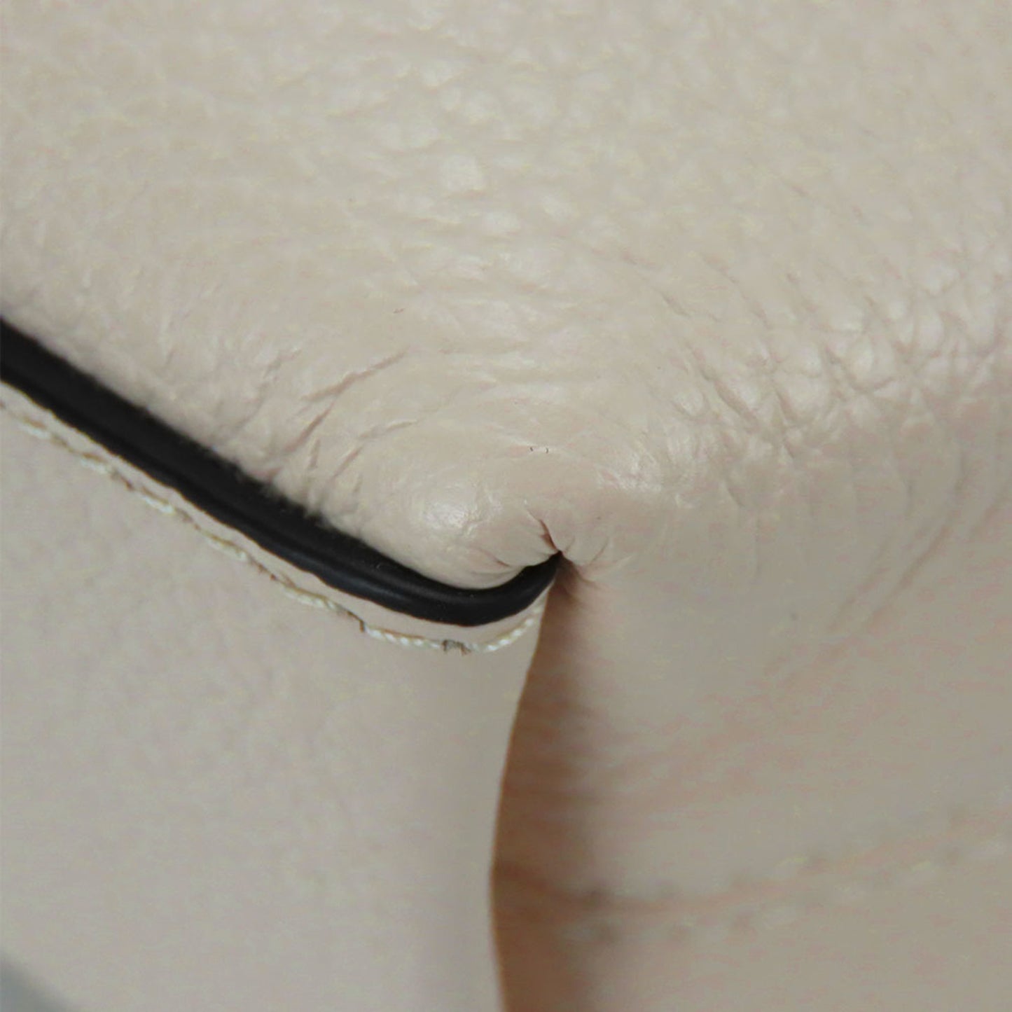 Coach Shoulder Bag Ca164 Leather White Brown