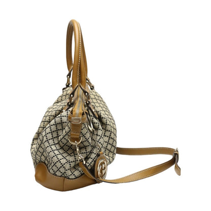 Gucci Tote Bag Shoulder Diamante Canvas 247902 Beige X Brown