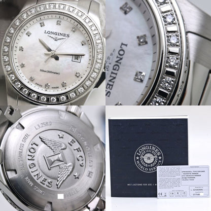 Longines Conquest L3.258.0.88.6 White Shell 11-Piece Diamond Bezel Women'S Watch