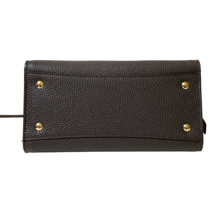 Salvatore Ferragamo Amy Gancini Handbag In Dark Brown