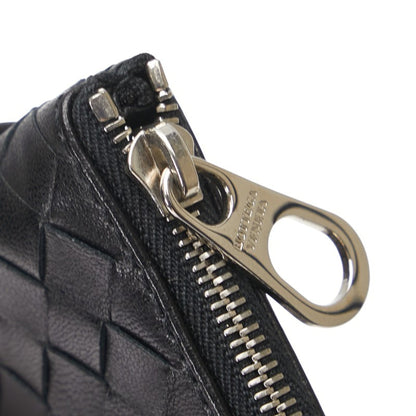 Bottega Veneta Intrecciato Wallet/Coin Case Black Leather