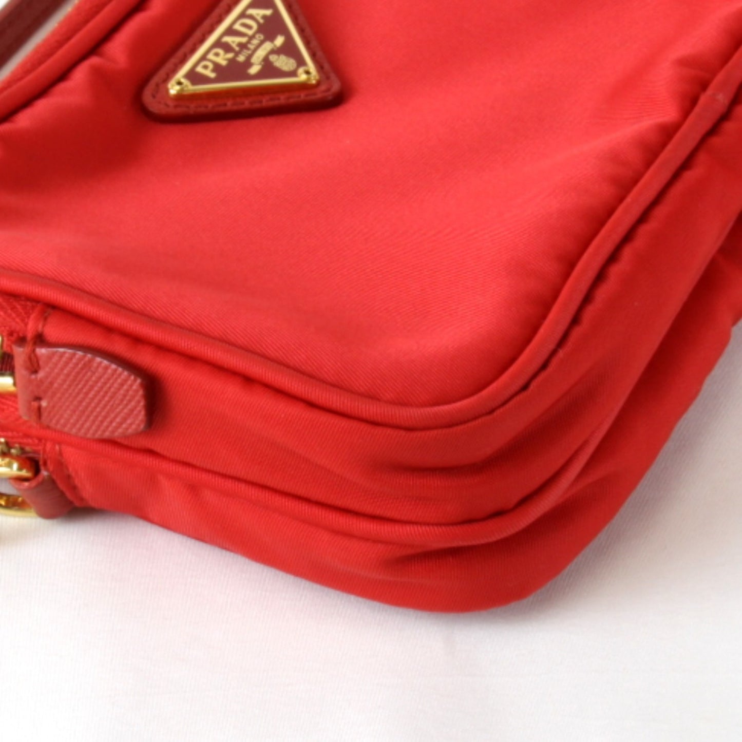 Prada Prada Mini 1Nf861 Shoulder Bag Nylon Red
