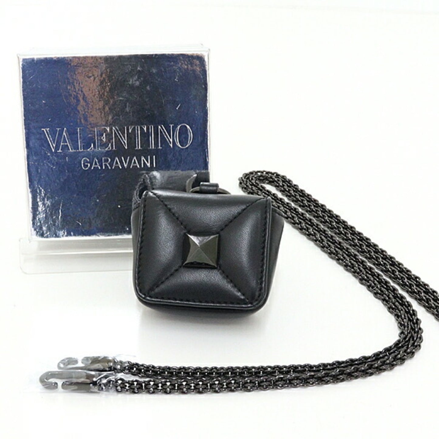 Valentino Valentino Airpods Case Lambskin Black Unused