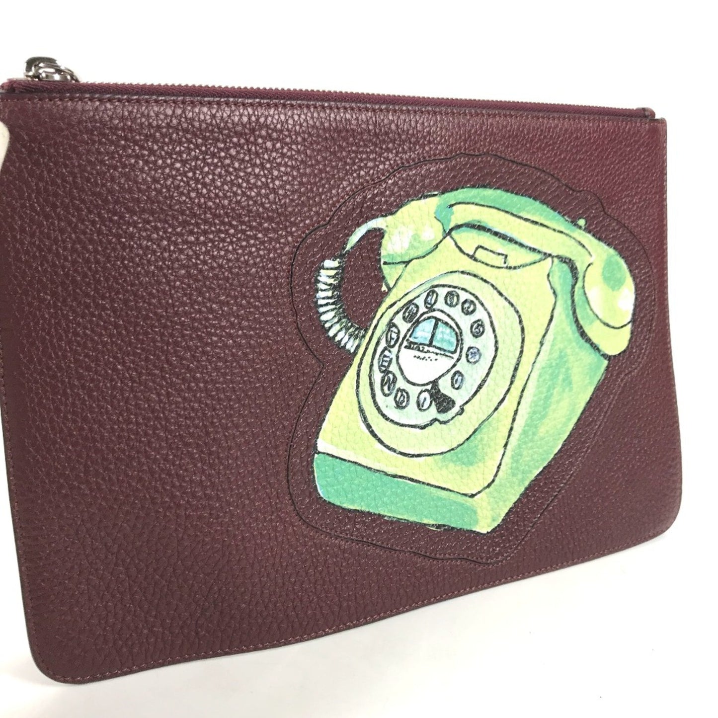 Fendi 7N0078 Pouch Pouch Cluch Bag Clutch Bag Brownbased