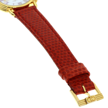 Christian Dior D58-121-2 Round Face Stainless Steel Leather Watch