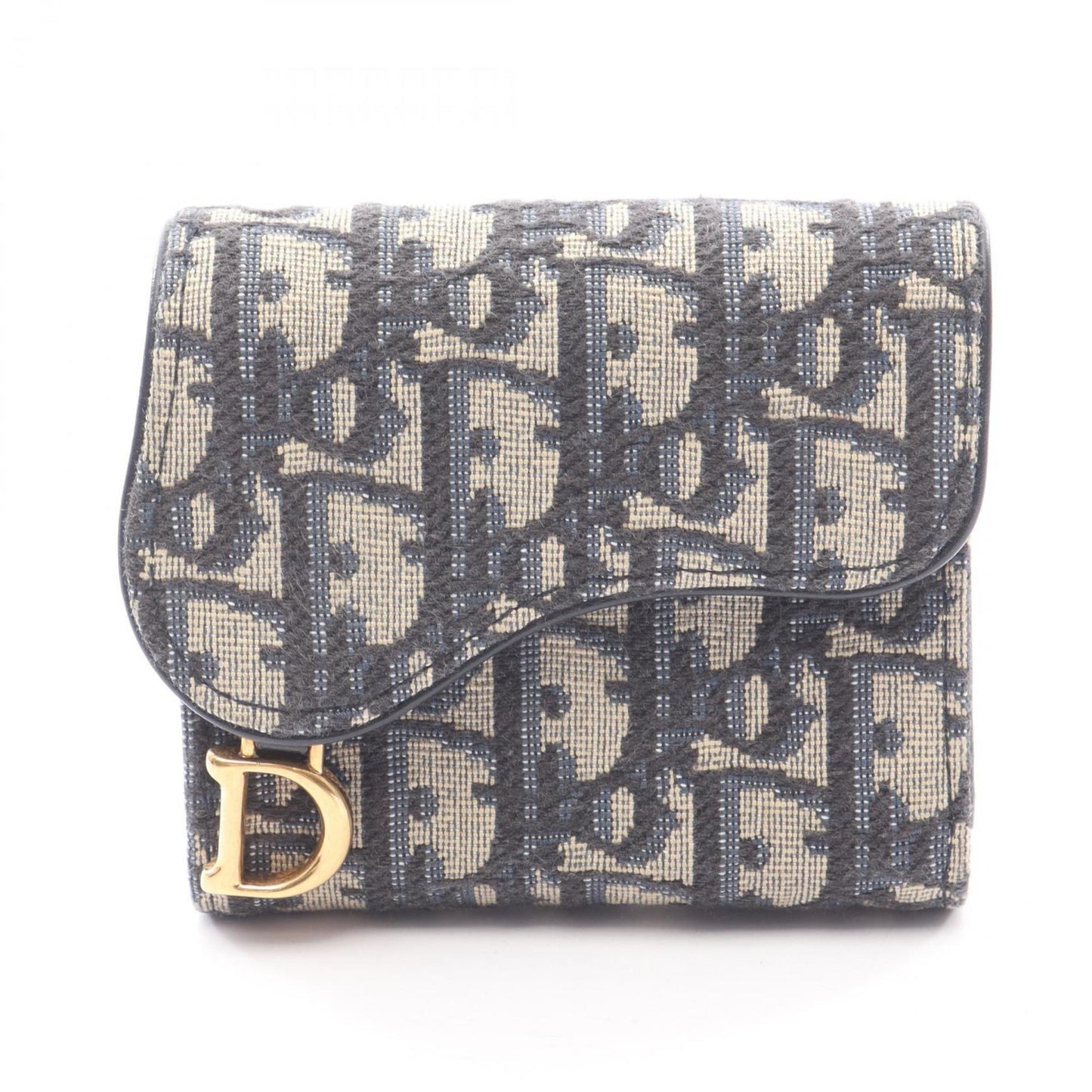 Christian Dior Dior Saddle Oblique Tri-Fold Wallet