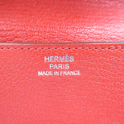 Hermes Lauris Luli Chevre Rouge Coeur Z Engraved Coin Case 1259Hermes