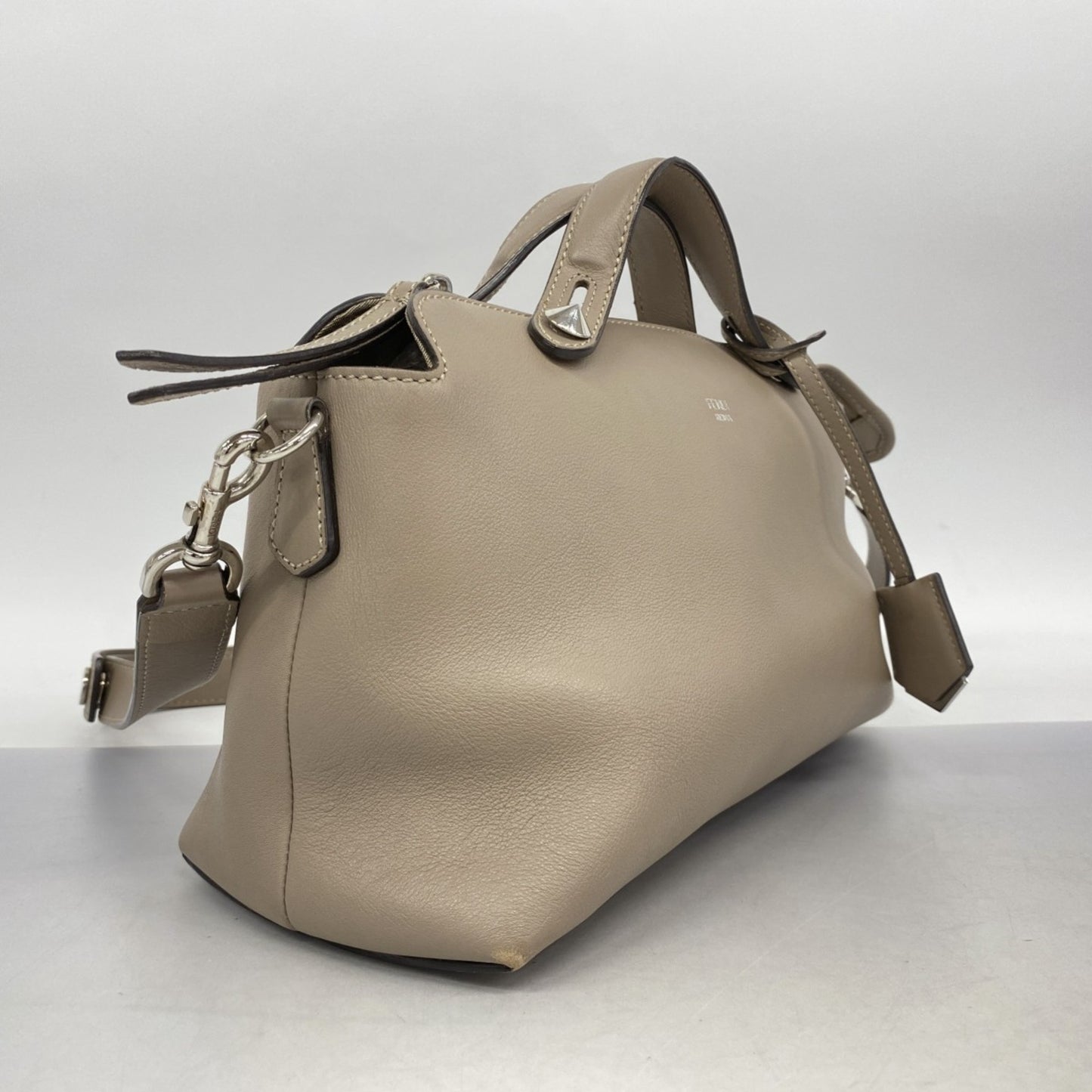 Fendi By The Way Handbag In Beige Leather
