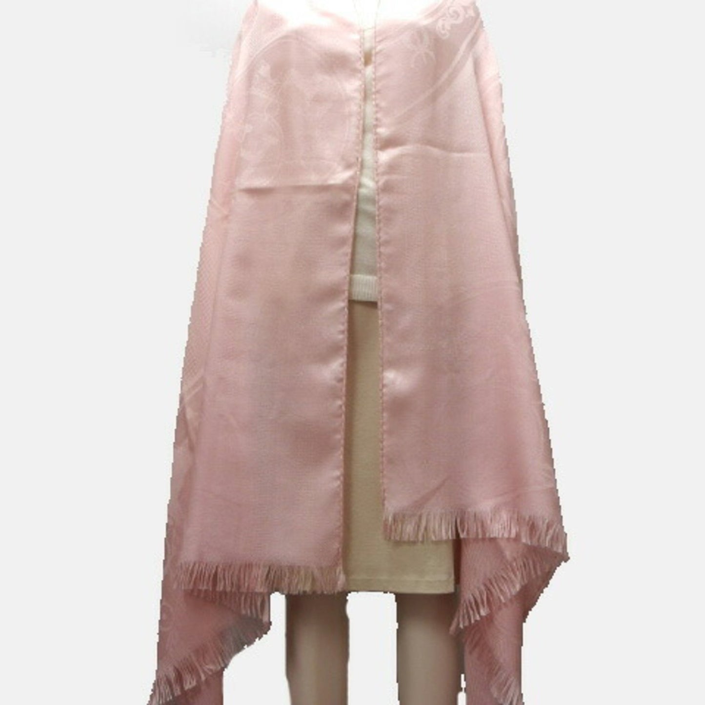 Hermes New Libris Large Stole Scarf Shawl Light Pink