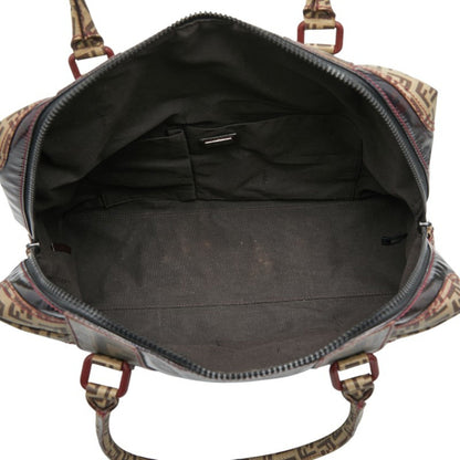 Fendi Zucca Tote Bag Handbag 8Bl096 Brown Enamel