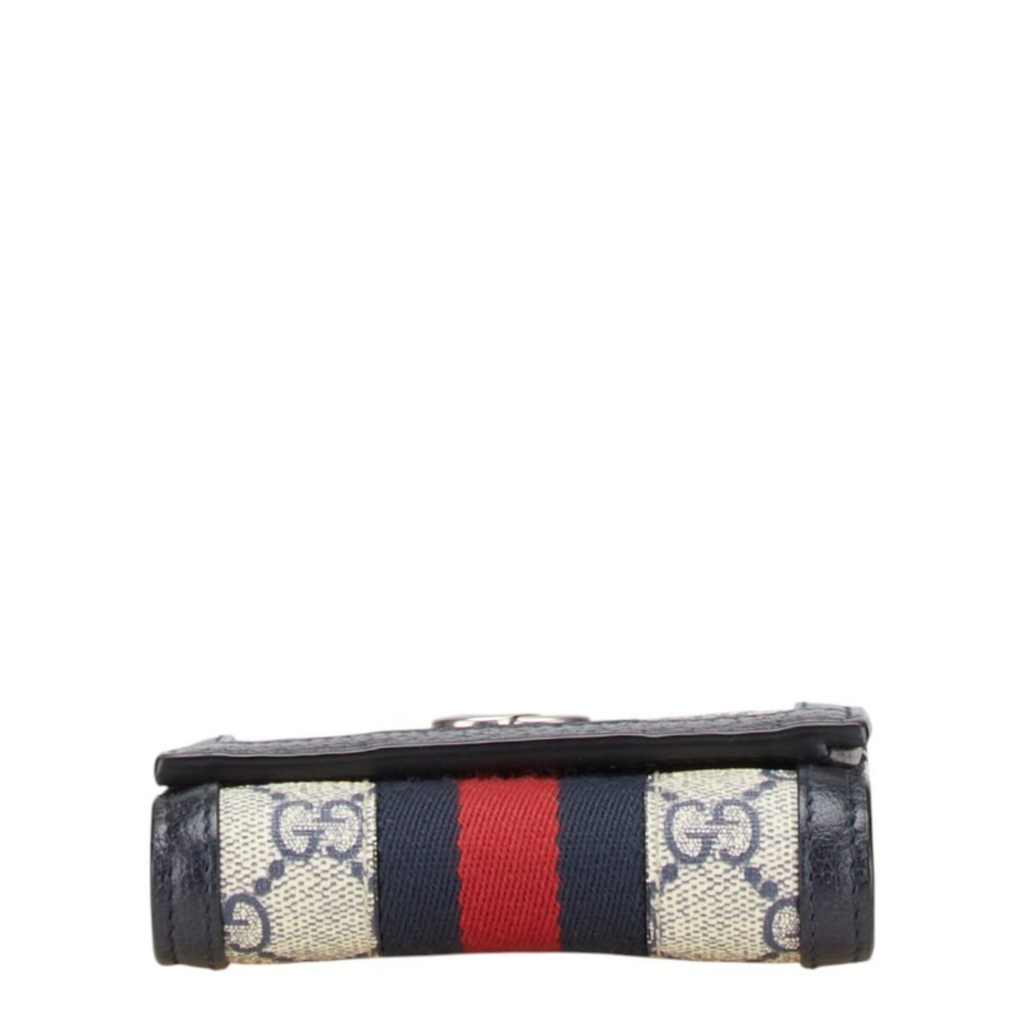 Gucci Gg Supreme Ophidia Bifold Wallet In Navy Leather