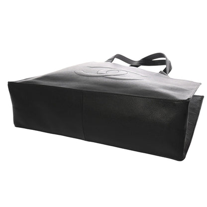 Chanel Black Women'S Caviar Skin Tote Bag