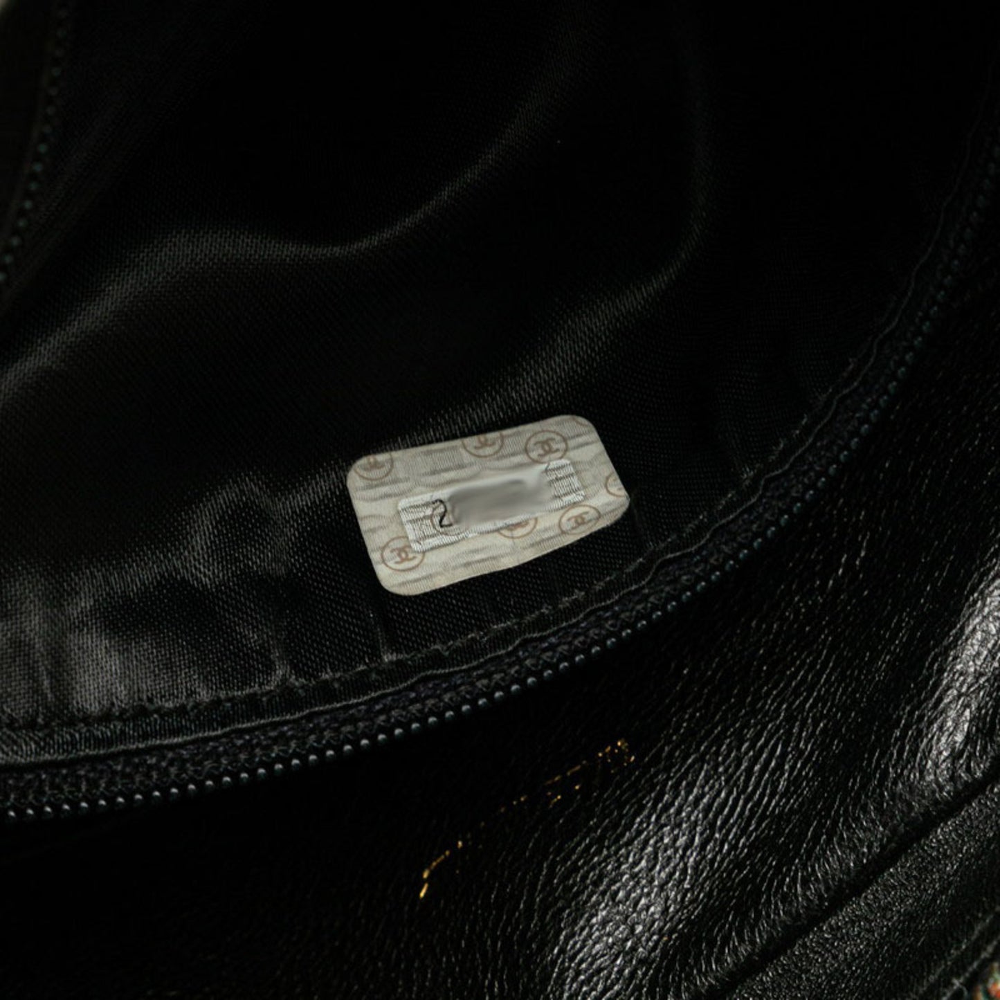 Chanel Coco Mark Bias Stitch Crossbody Shoulder Bag In Black Caviar Leather