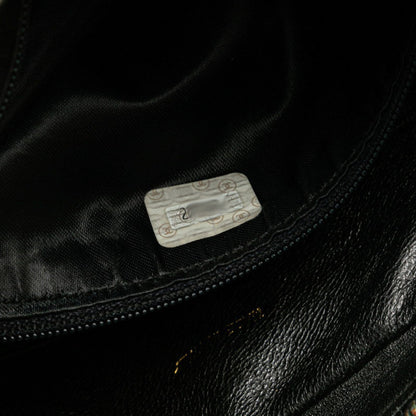 Chanel Coco Mark Bias Stitch Crossbody Shoulder Bag In Black Caviar Leather