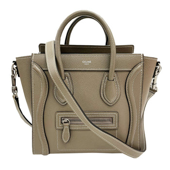 Celine Luggage Nano Shopper Greige Leather Handbag/Shoulder Bag