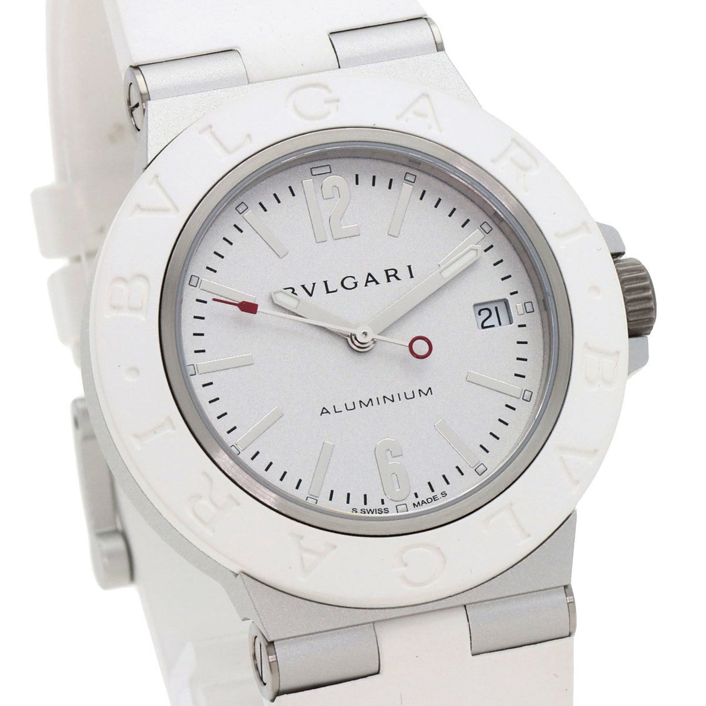 Bvlgari Bb40At Aluminum White Watch Aluminum/Rubber