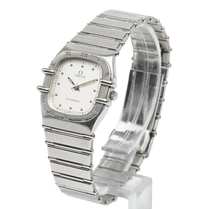 Omega Constellation Quartz Watch With Silver Dial And Stainless Steel