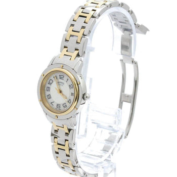 Hermes Clipper Mop Dial Gold Plated Steel Quartz