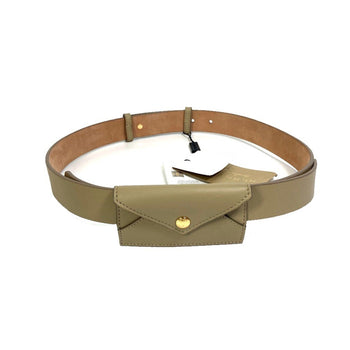 Burberry 8012136 Envelope Leather Belt With Pouch